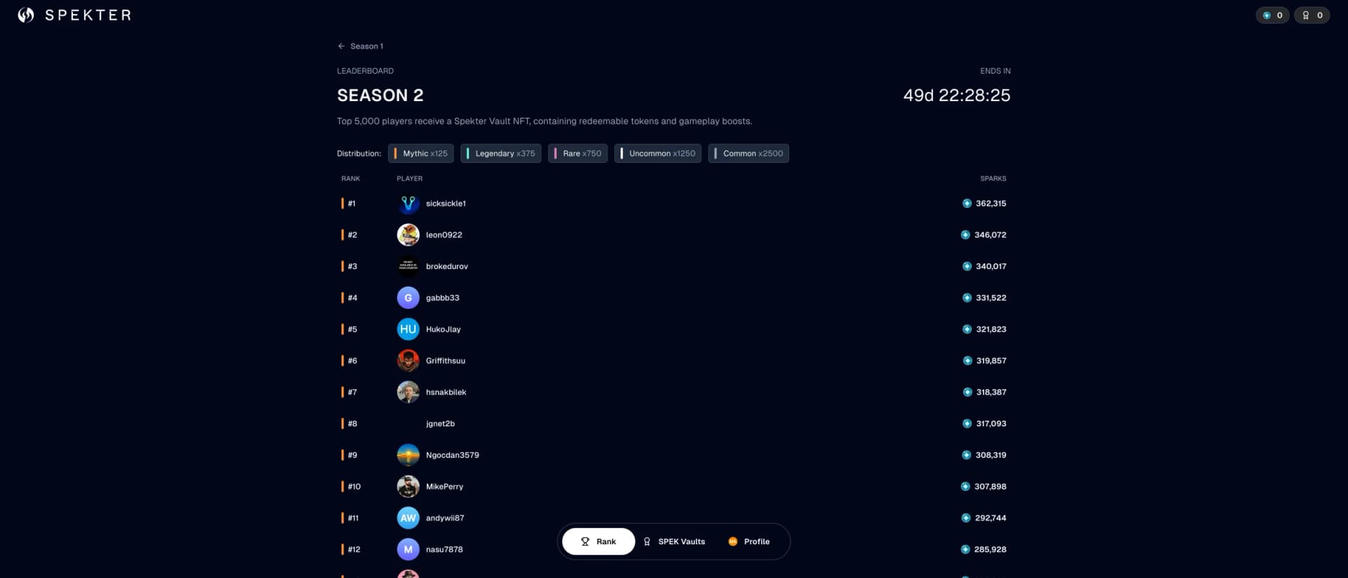 Spekter Hub application screenshot