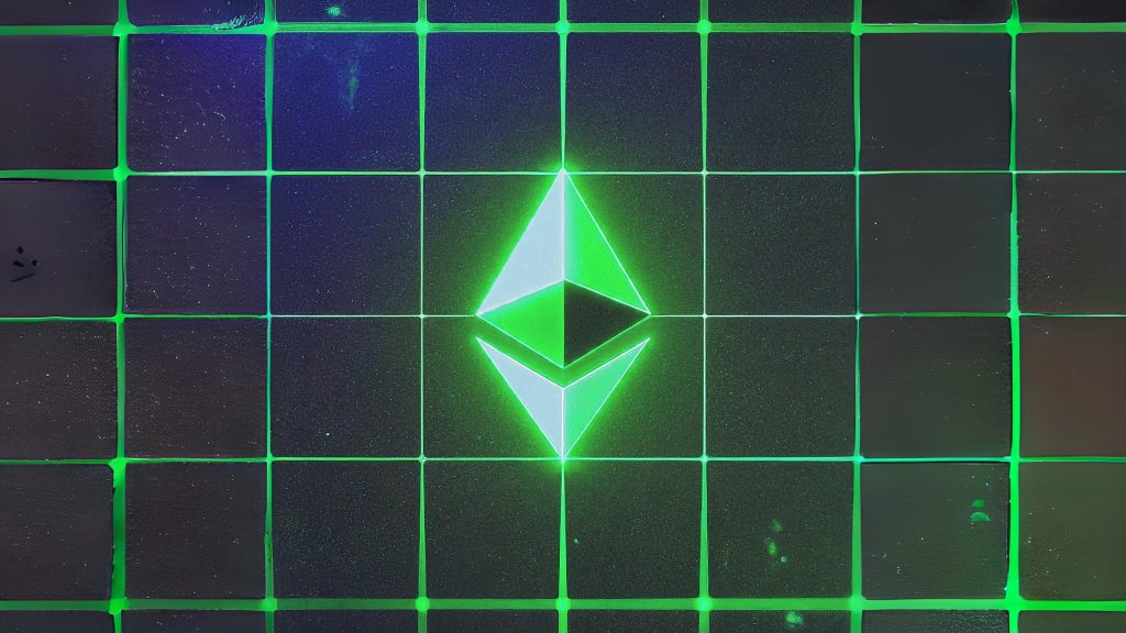 Ethereum-logo-green-grid